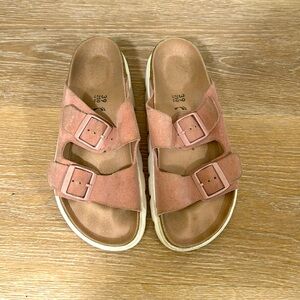 Women's Birkenstock Papillio Arizona Chunky Sandals, Suede